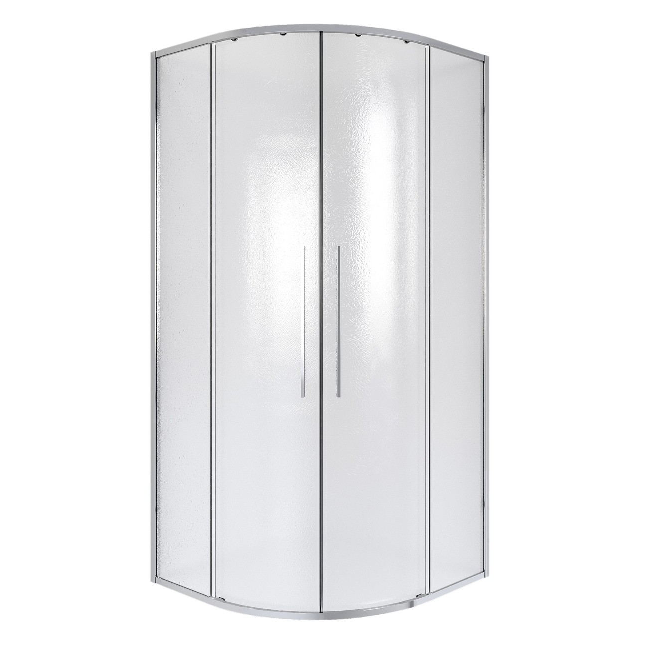 Душевое ограждение Niagara Nova NG-3627-34 (100х100х195) четверть круга, хром,двери раздвижные,стекло шиншилла,1 место 
