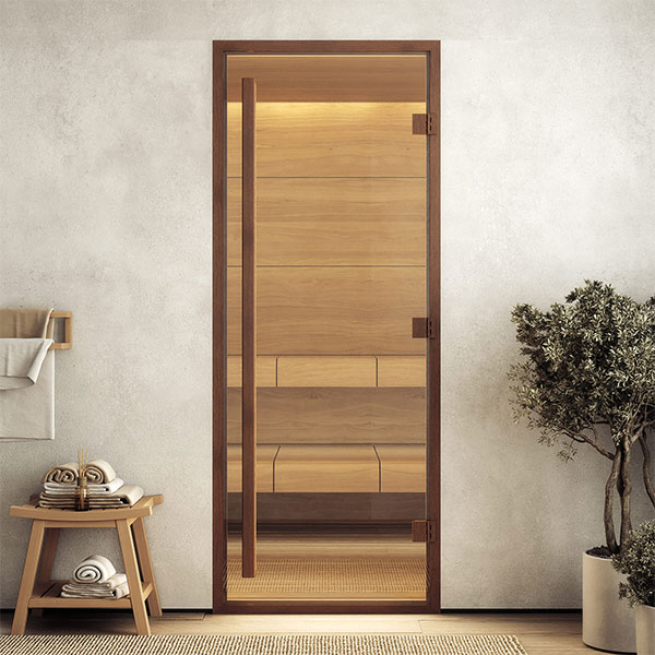 Дверь DoorWood Хамам АРТ Wood 21, бронза/прозрачное 0.7/1.8, 0.7/1.9, 0.8/1.9м 