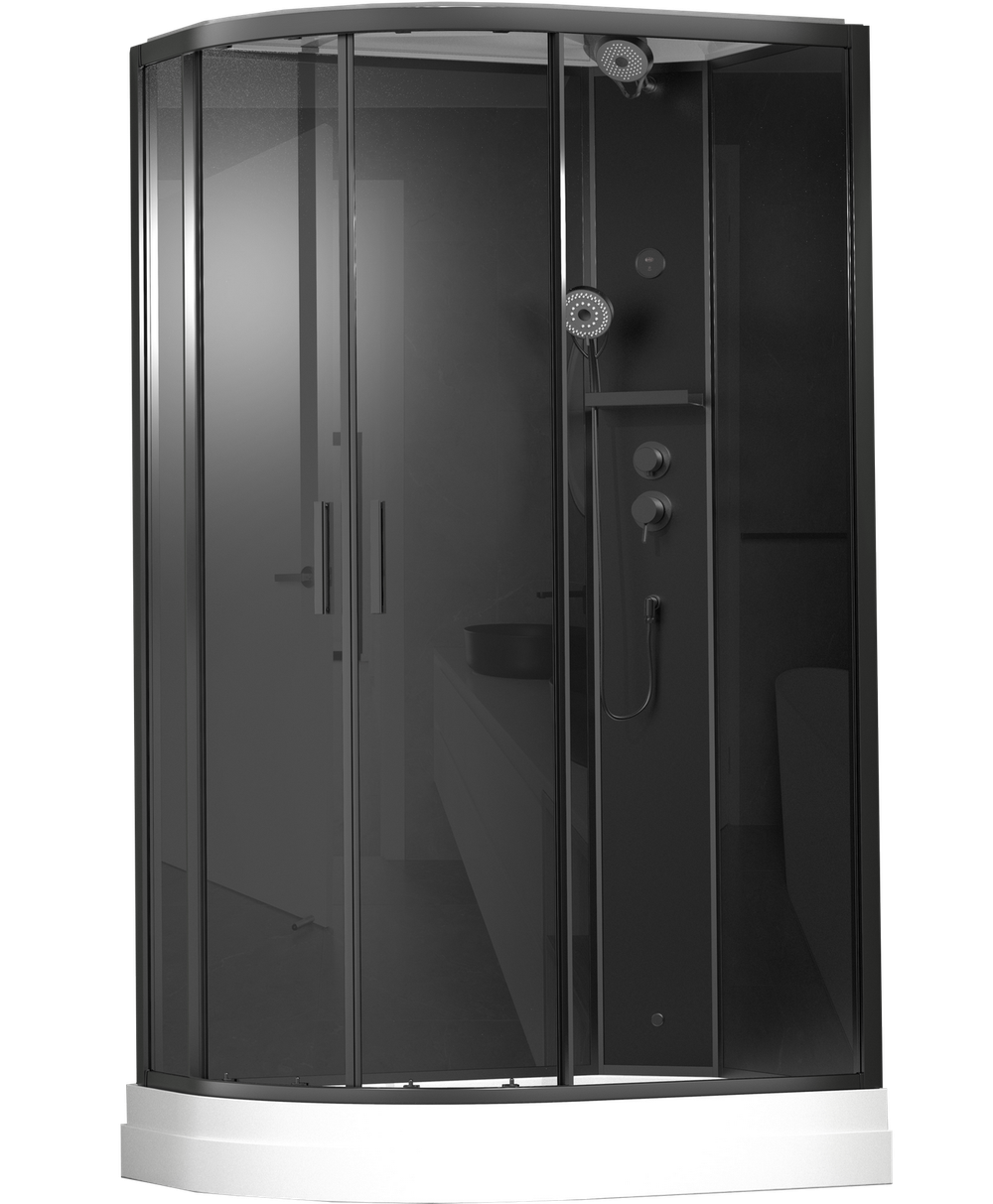 Timo Premium ILMA Black 902 R душевая кабина (120*80*222) 