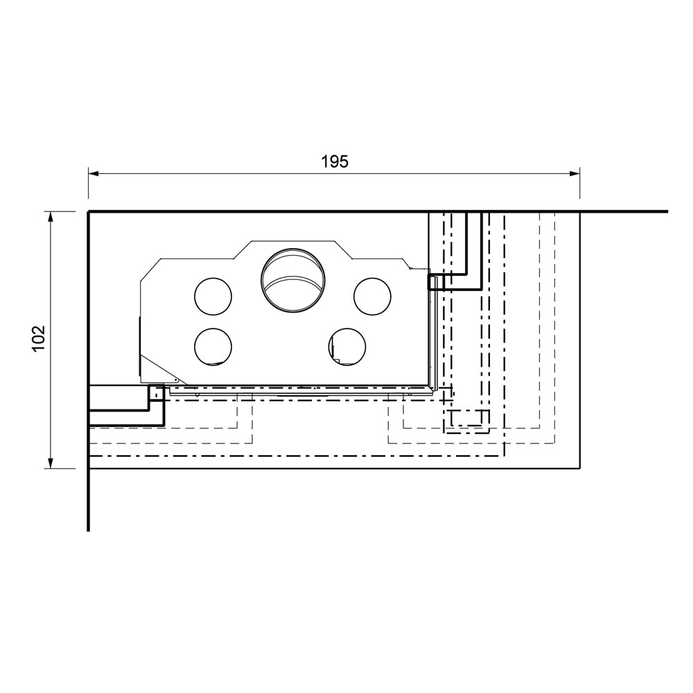Облицовка VALCOMELICO dx, без духовки, под SF 100 dx (Palazzetti) 