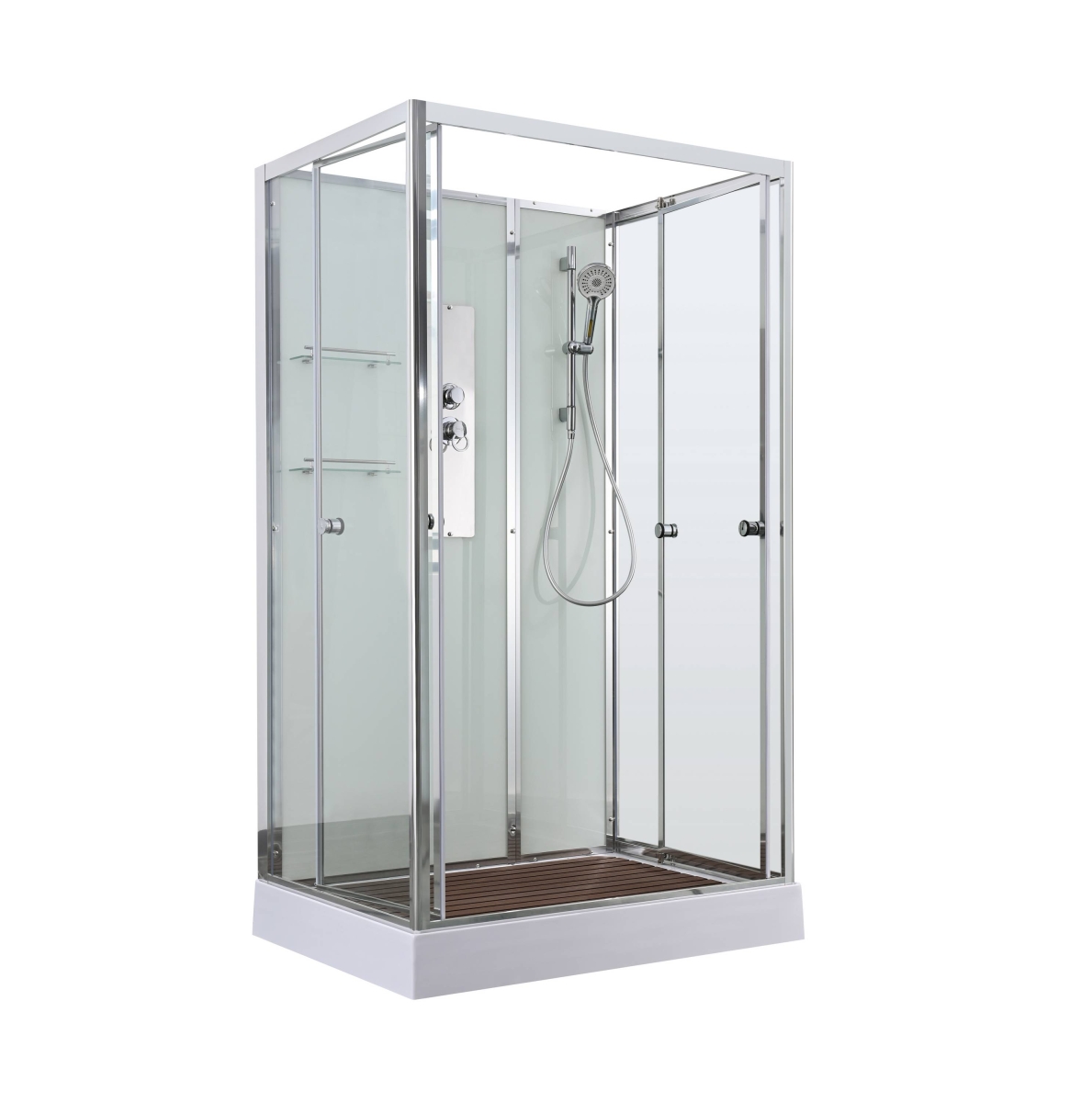 Душевая кабина AvaCan V2012N 78251, 120 x 90 см, без крыши, поддон низкий, стекло прозрачное, профиль хром 