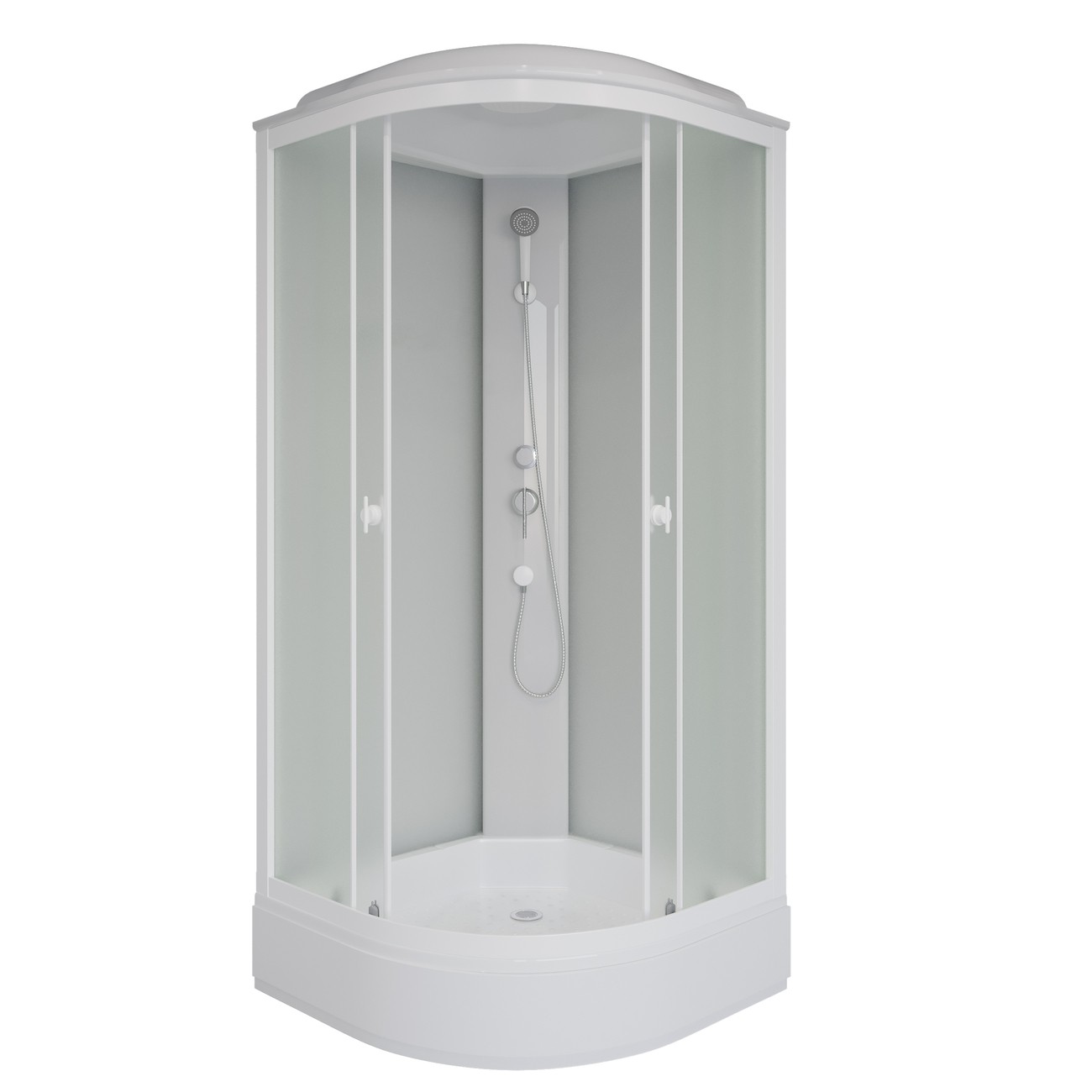 Душевая кабина Niagara Promo P90/26/MT, 90 x 90 см, с крышей, стекло матовое, профиль белый 