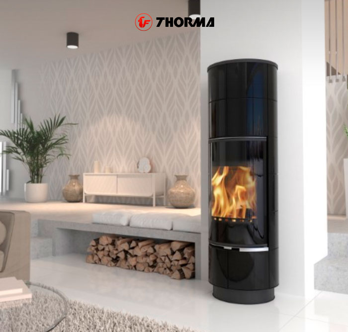 Печь DELIA PLUS CERAMIC, чёрный/керамика чёрная (Thorma) 