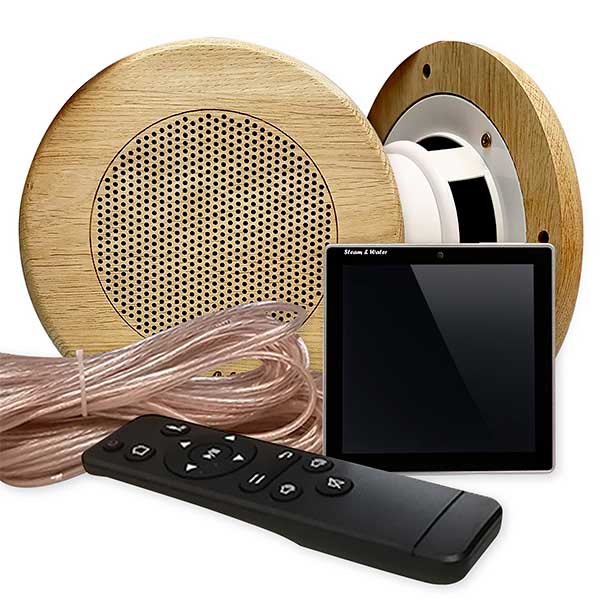 Комплект влагостойкой акустики SW 2 Black Sauna Sensor (круглая) 