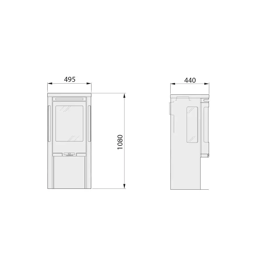 Печь камин Contura 556G:1 Style цвет белый 