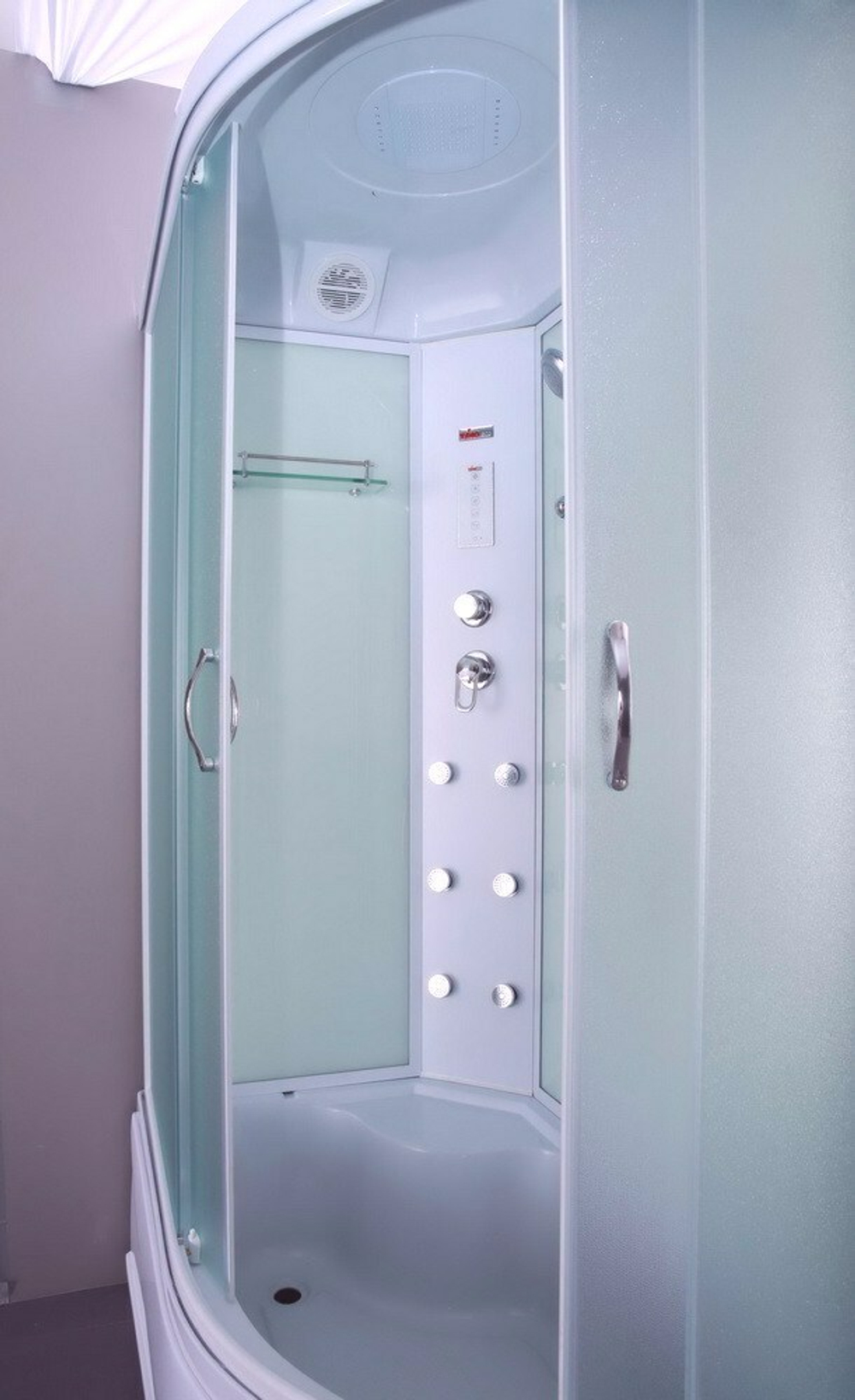 Душевая кабина Timo Eco TE-0720L/TE-0720R, 120 х 80 см, левая/правая, стекло матовое, профиль белый 