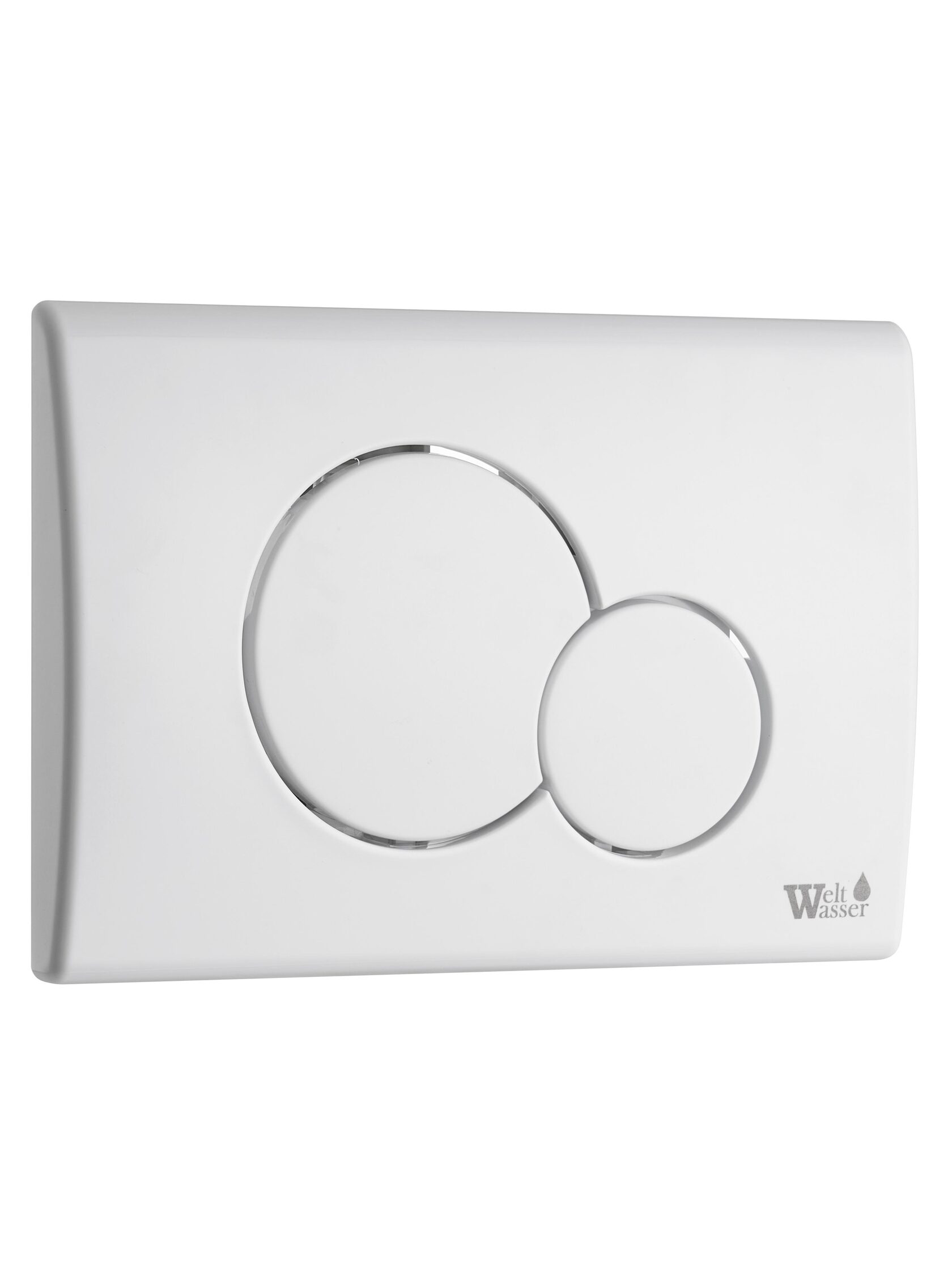 WeltWasser WW MARBERG 507 RD GL-WT Кнопка белая нажимная для инсталляции. Круглая 