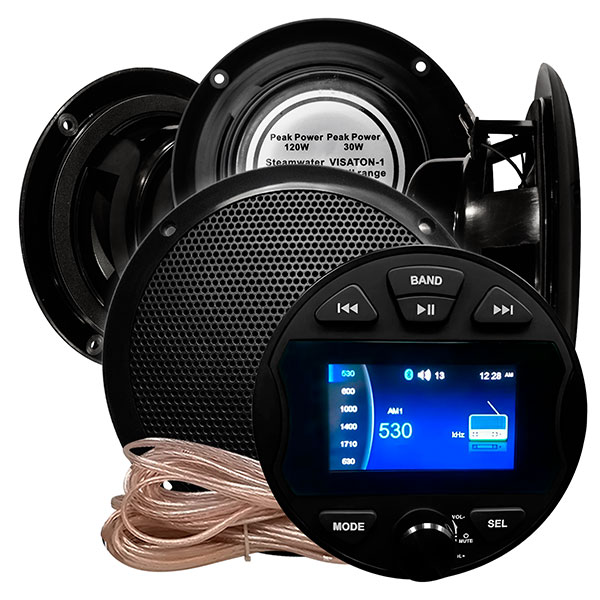 Комплект влагостойкой акустики Steam Water Aqua Music DB004 VISATON черный 4 