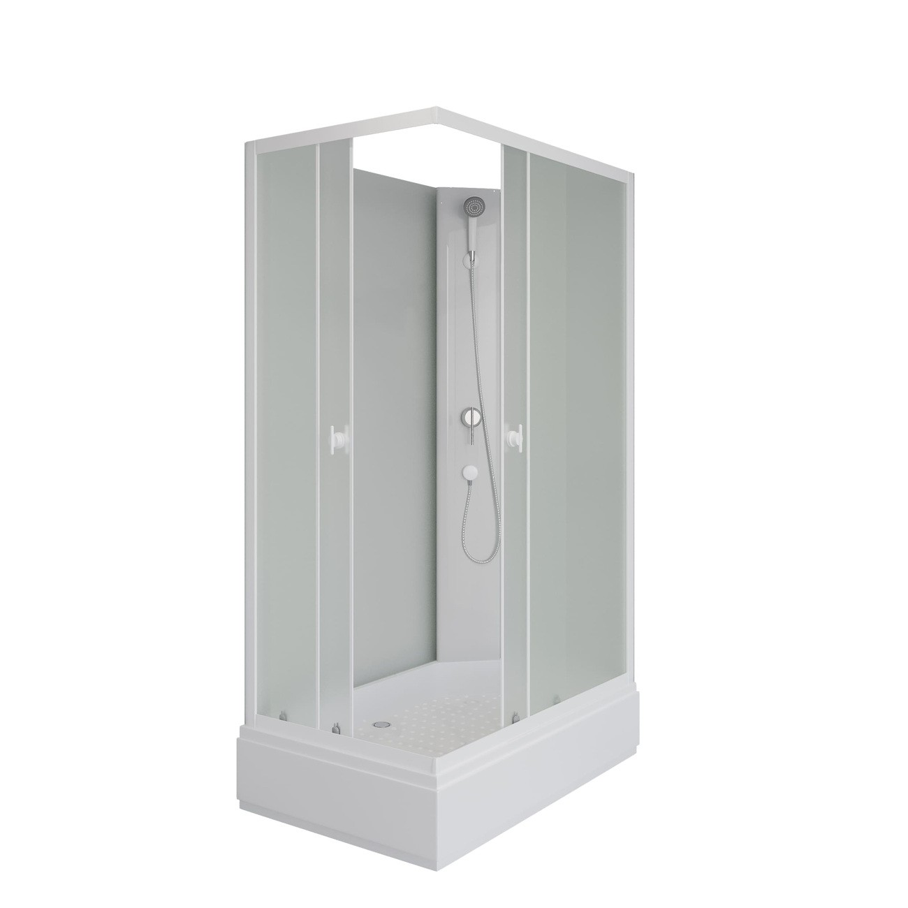 Душевая кабина Niagara Promo P110/80/26Q/MT/BK, 80 x 110 см, стекло матовое, профиль белый 