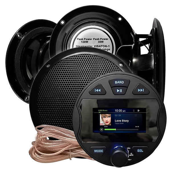 Комплект влагостойкой акустики Steam Water Aqua Music DB003 VISATON черный 4 