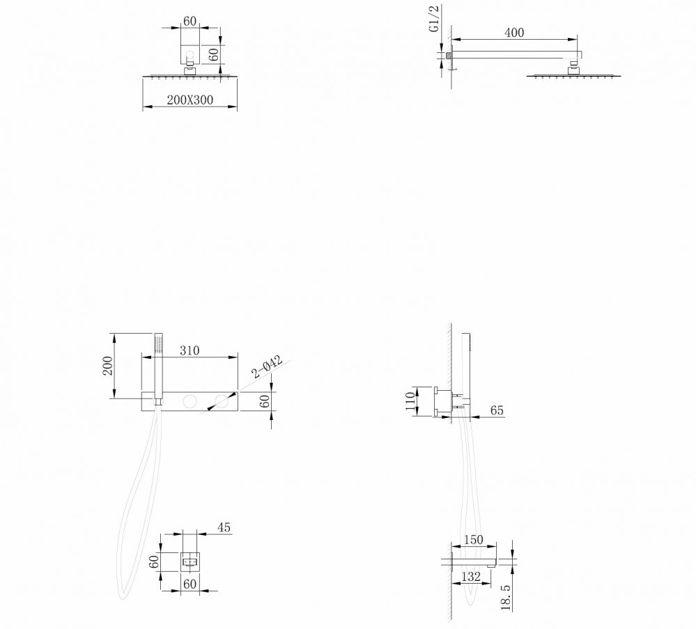Душевая система Abber Rund AF8717G, цвет золотое матовое 