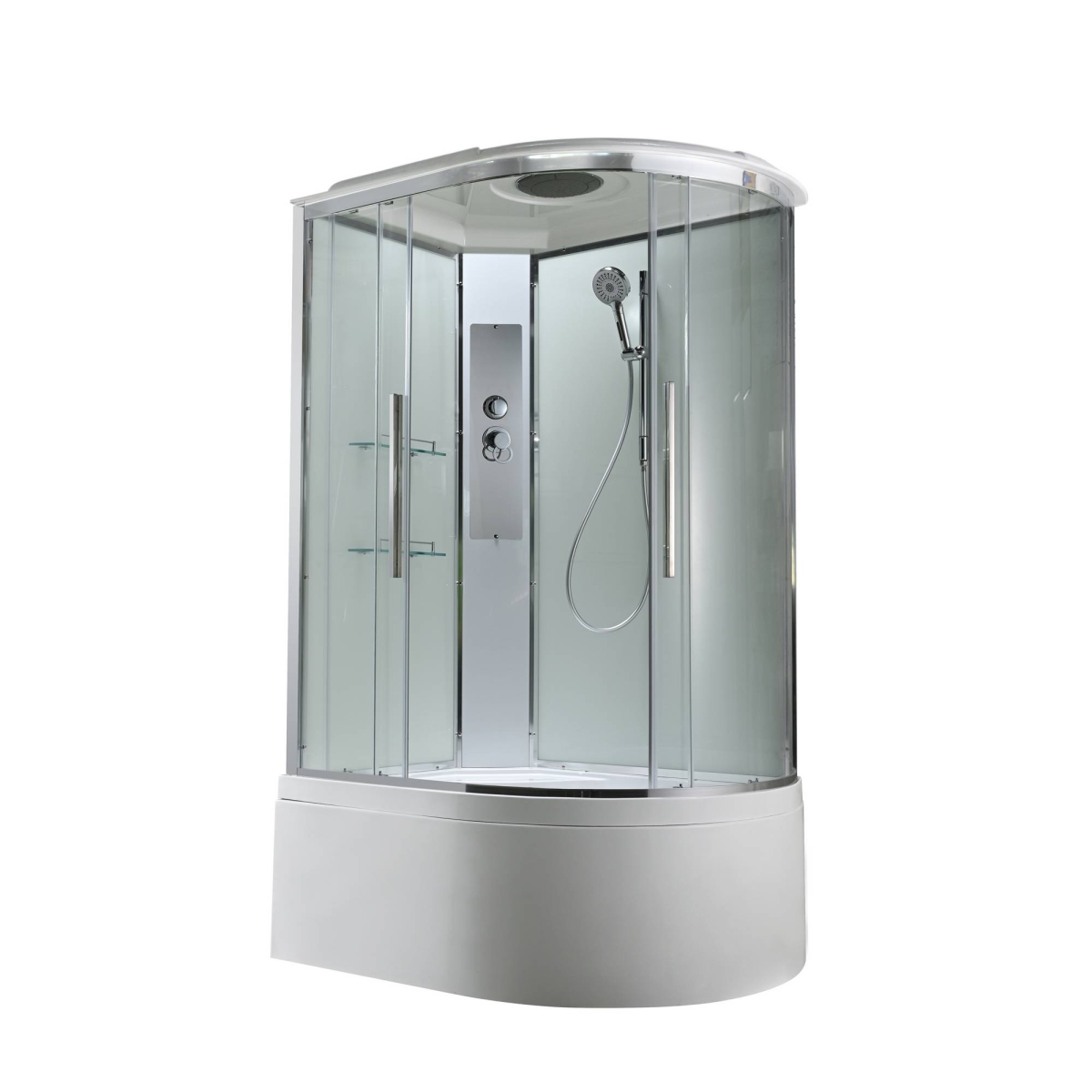 Душевая кабина AvaCan EM5812LT/EM5812RT 78199/78193, 120 x 80 см, с крышей, поддон высокий, левая/правая, стекло прозрачное, профиль хром 