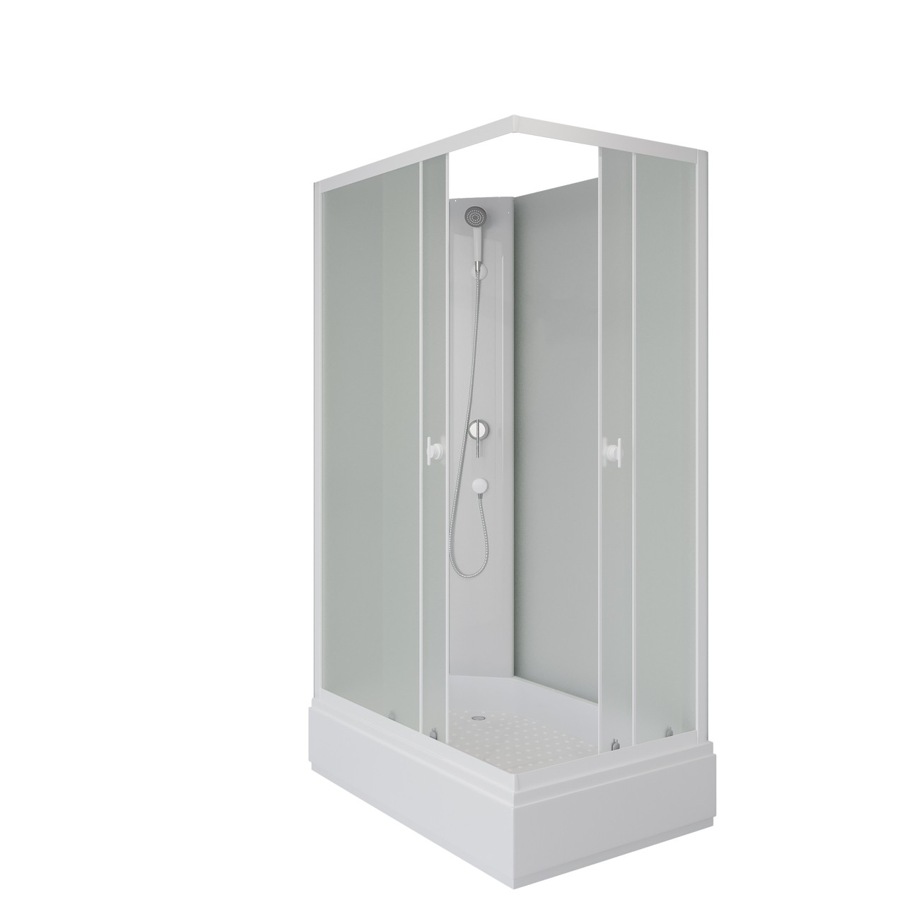 Душевая кабина Niagara Promo P100/80/26Q/MT/BK, 80 x 100 см, стекло матовое, профиль белый 