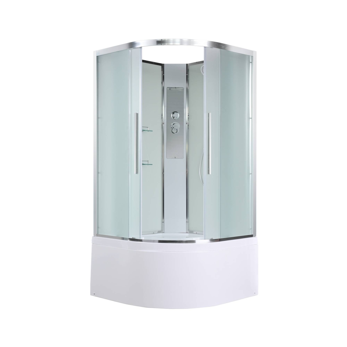 Душевая кабина AvaCan EM5010N, 78167, 100 x 100 см, без крыши, поддон высокий, стекло матовое, профиль хром 