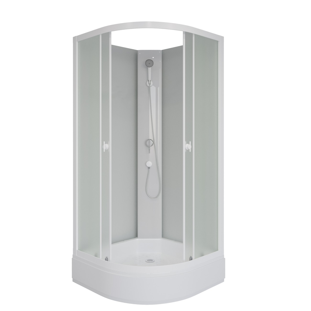 Душевая кабина Niagara Promo P80/26/MT/BK, 80 x 80 см, стекло матовое, профиль белый 