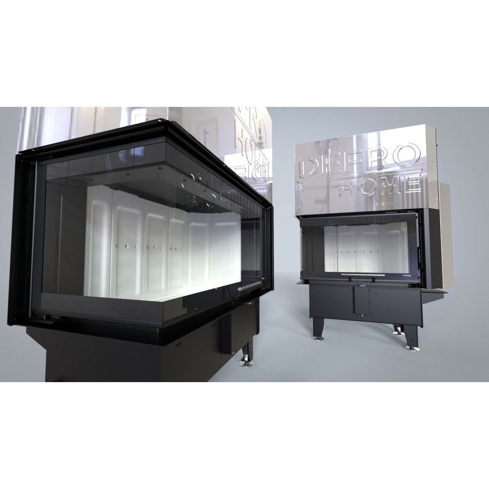 Каминная топка DEFRO HOME RIVA SM BL G SHORT 16кВт 756/478/500мм с водяным контуром гильотина 