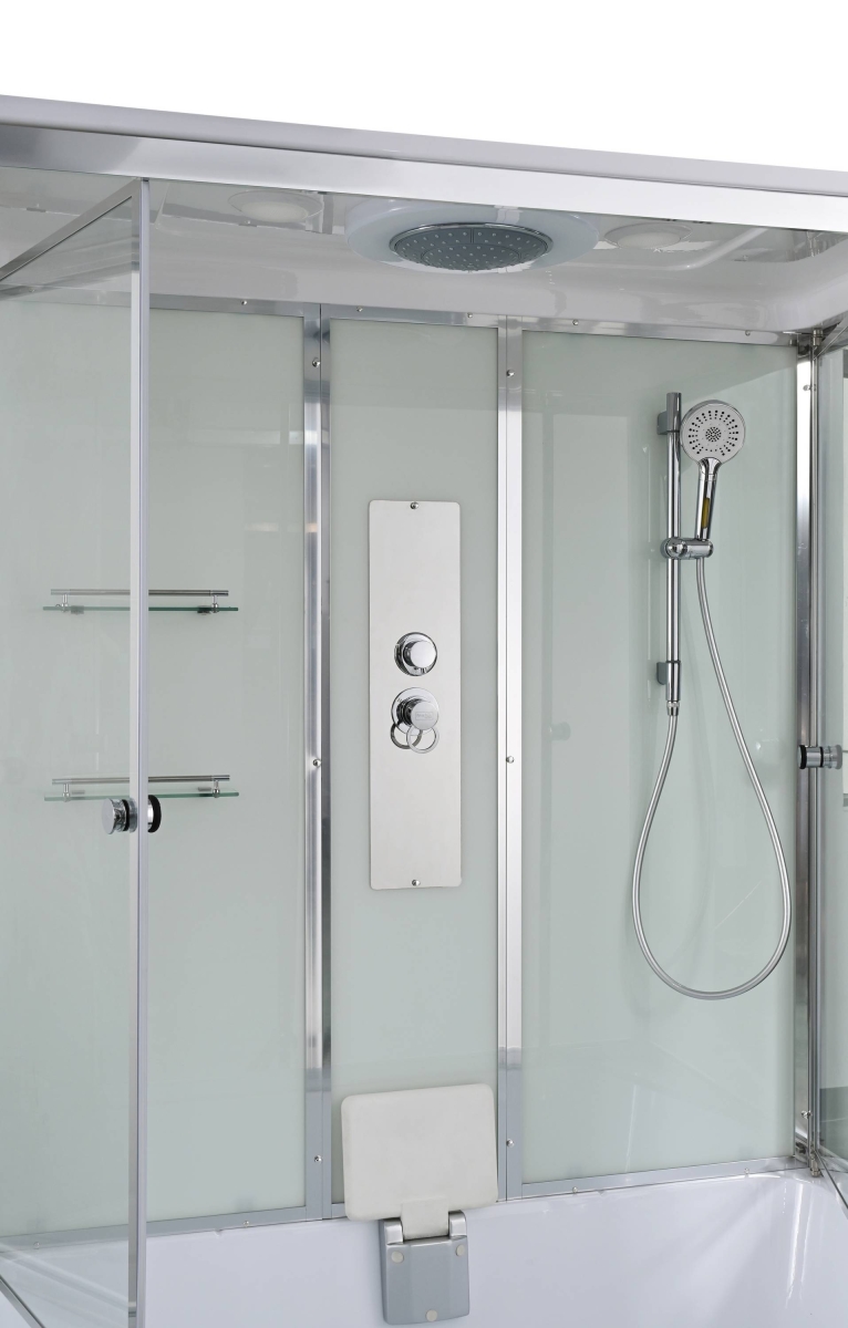 Душевой бокс AvaCan V5016 78257, 160 x 85 см, с крышей, поддон высокий, стекло прозрачное, профиль хром 