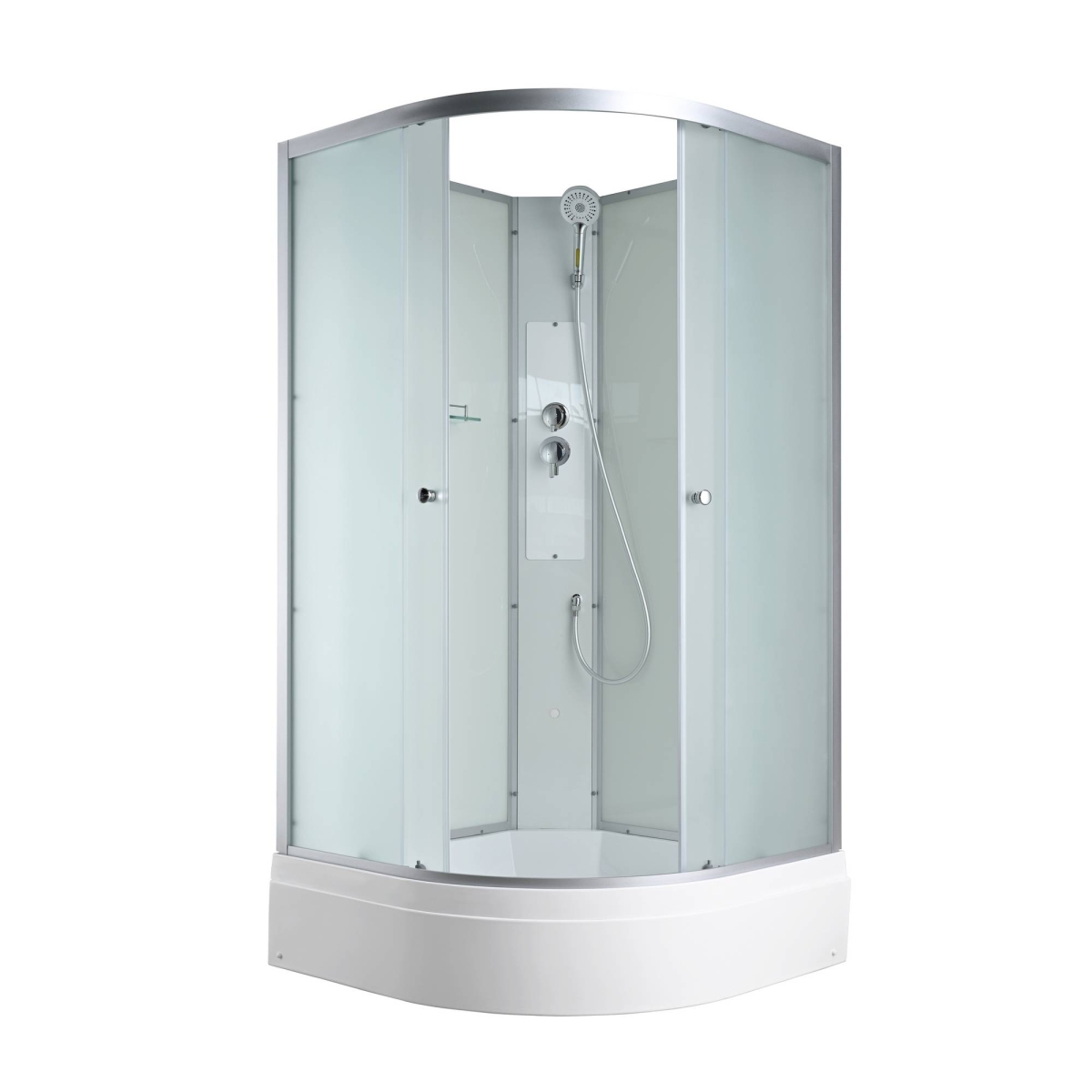 Душевая кабина AvaCan C3080N 78308, 80 x 80 см, без крыши, поддон средний, стекло матовое, профиль хром 
