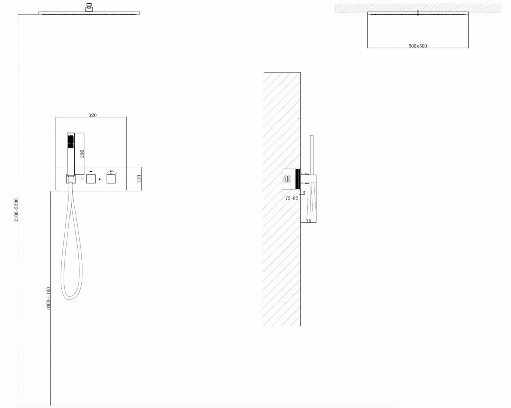 Душевая система Abber Daheim AF8255SP, термостатическая, на 2 потребителя, PVD покрытие, цвет сатин 