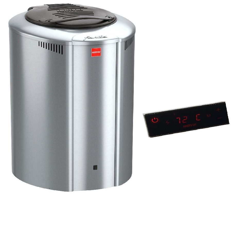 HARVIA Электрическая печь Forte HAFB900400S AF9 steel с выносной панелью управления 