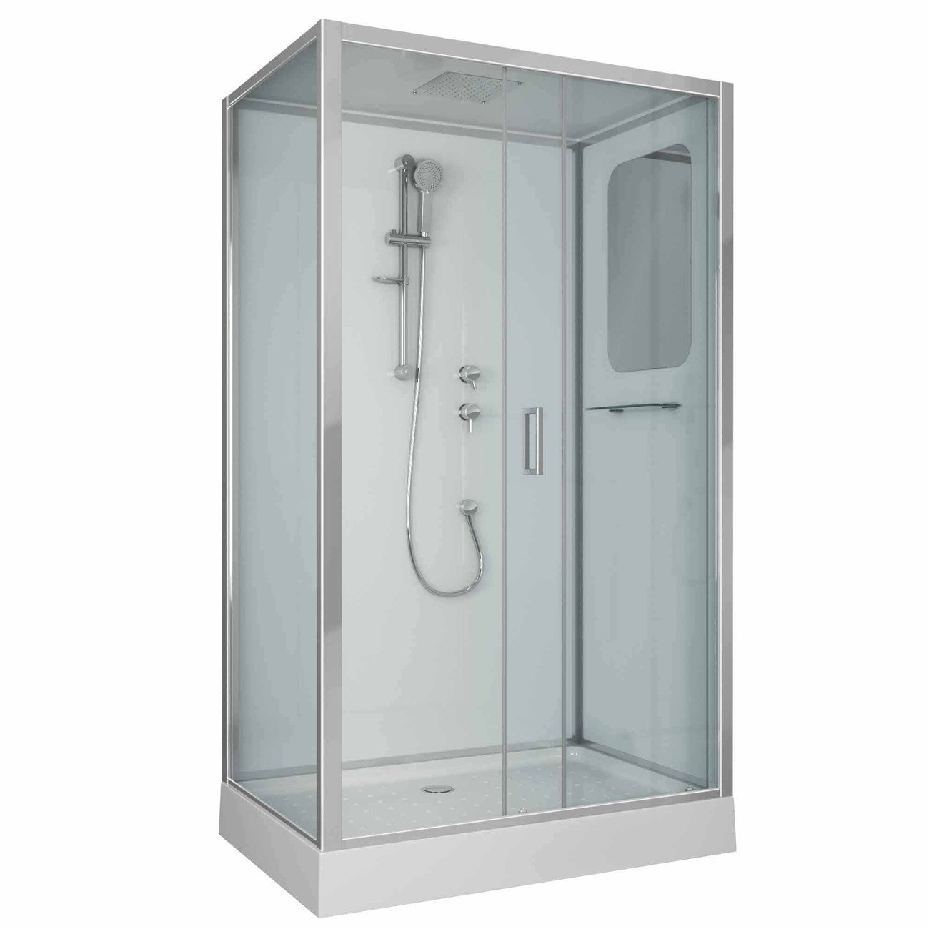 Душевая кабина Niagara Premium NG-6012-01QR (120х80х210) низкий поддон(16 см),стекло прозрачное,4 места 