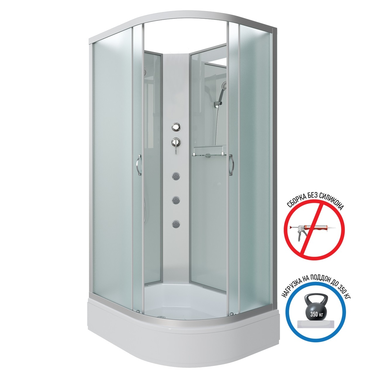 Душевая кабина Niagara Classic NG-33294-14LBKG (120х90х200) средний поддон(26см),стекло матовое,4 места 