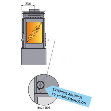 Печь LCI 9 GFL Stove, стекло слева (Liseo Castiron) 