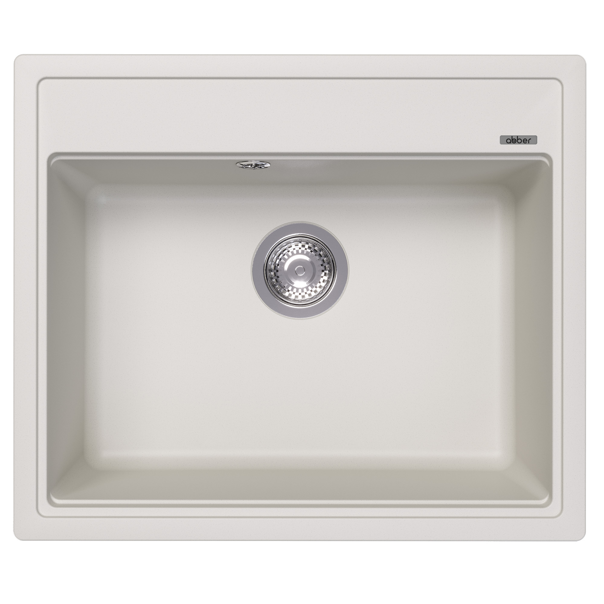 Кухонная мойка Abber Quarz AQ2902W, 60 см, кварцевый композит, белый матовый 
