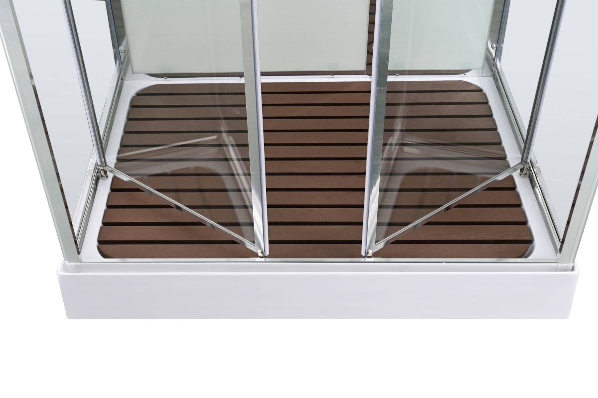 Душевая кабина AvaCan V2012 78250, 120 x 90 см, с крышей, поддон низкий, стекло прозрачное, профиль хром 