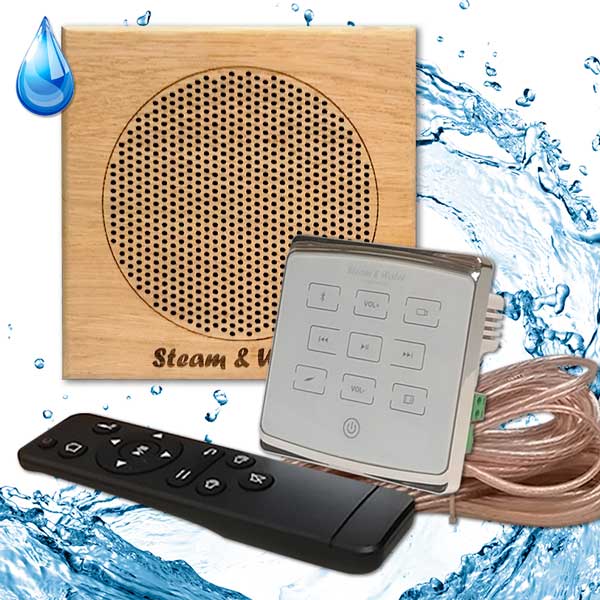 Комплект влагостойкой акустики SW 1 White Eco Sauna (квадратная) 