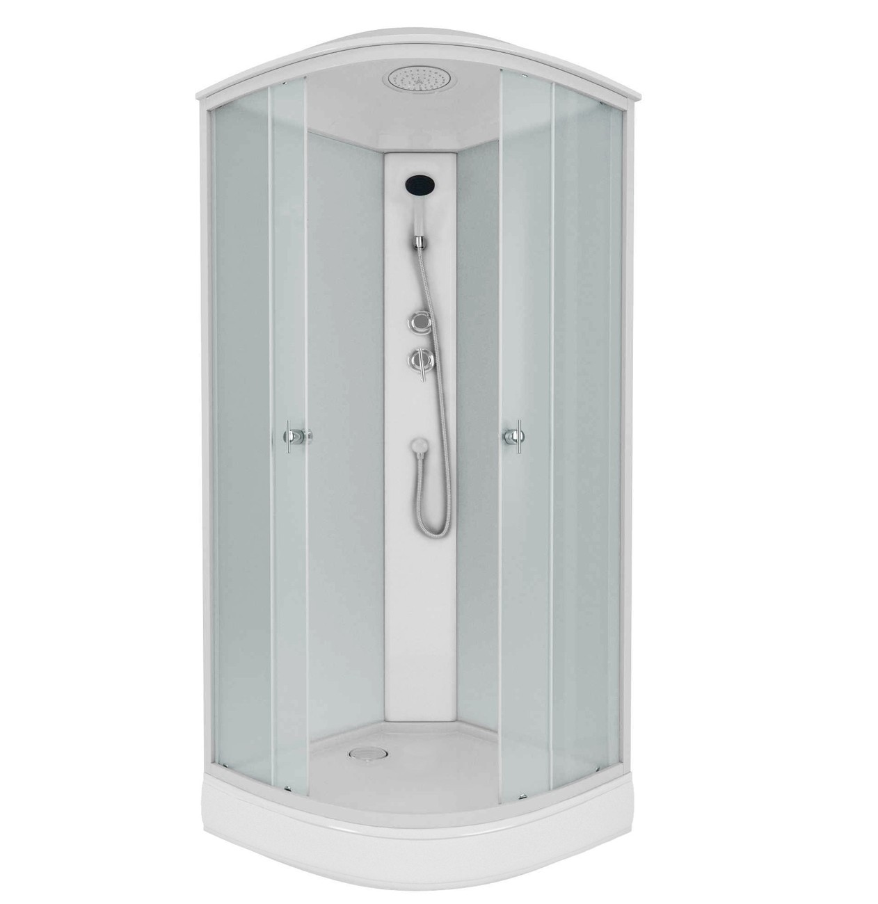 Душевая кабина Niagara Promo P90/13/MT, 90 x 90 см, с крышей, стекло матовое, профиль белый 