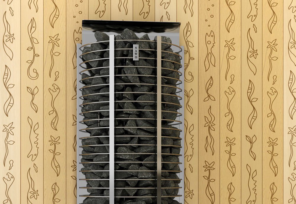 Электрическая печь SAWO TOWER TH6-120NS-WL-P (12 кВт, пристенная), выносной пульт (пульт и блок мощности докупаются отдельно) 