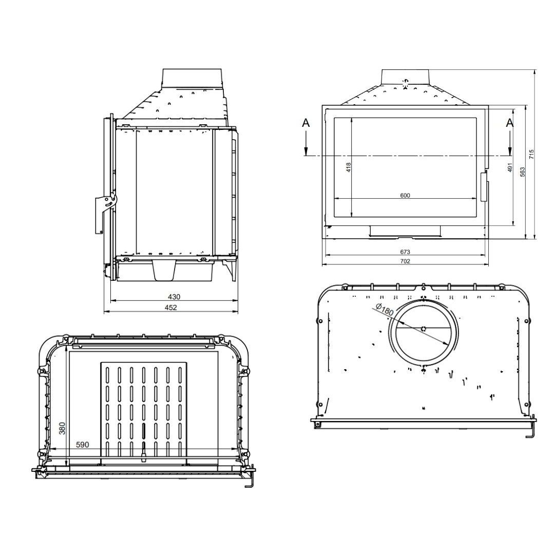 Каминная топка KFD ECO Max 14 D 