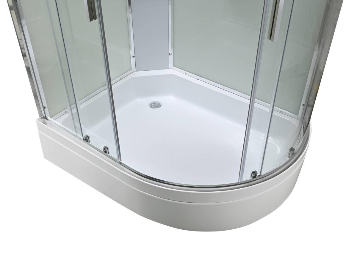 Душевая кабина AvaCan EM3912LLEDT/EM3912RLEDT 78153/78147, 120 x 90 см, с LED подсветкой, с крышей, поддон средний, левая/правая, стекло прозрачное, профиль хром 
