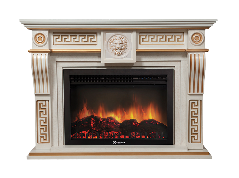 Портал Firelight Vittoriano 30 Белёный дуб с золотой патиной 