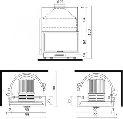 Каминная топка ACQUATONDO 29 PLUS (EdilKamin) 