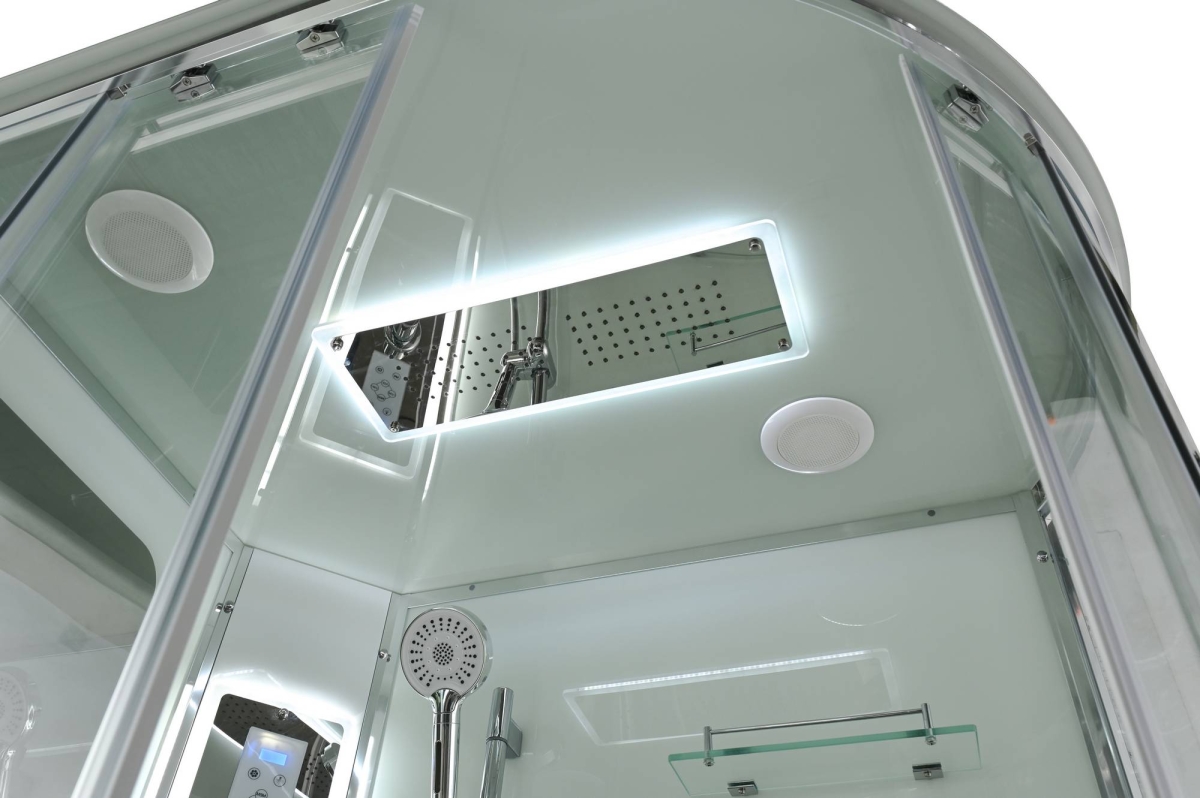 Душевая кабина AvaCan A2812LLED/A2812RLED 78233/78231, 120 x 80 см, с LED подсветкой, с крышей, поддон низкий, левая/правая, стекло прозрачное, профиль хром 