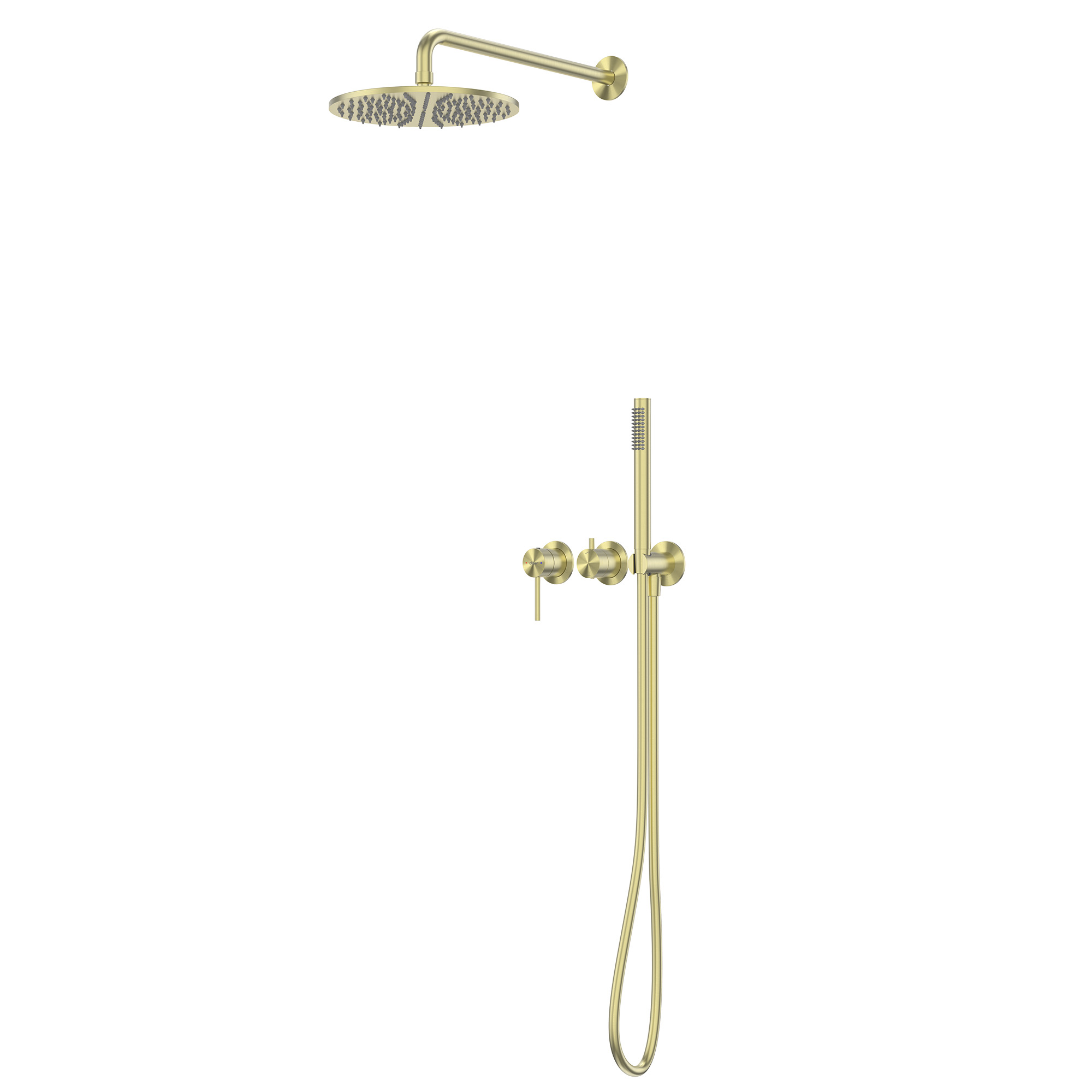 Душевая система Abber Wasser Kreis 316 AF8118BG, цвет золото брашированное 