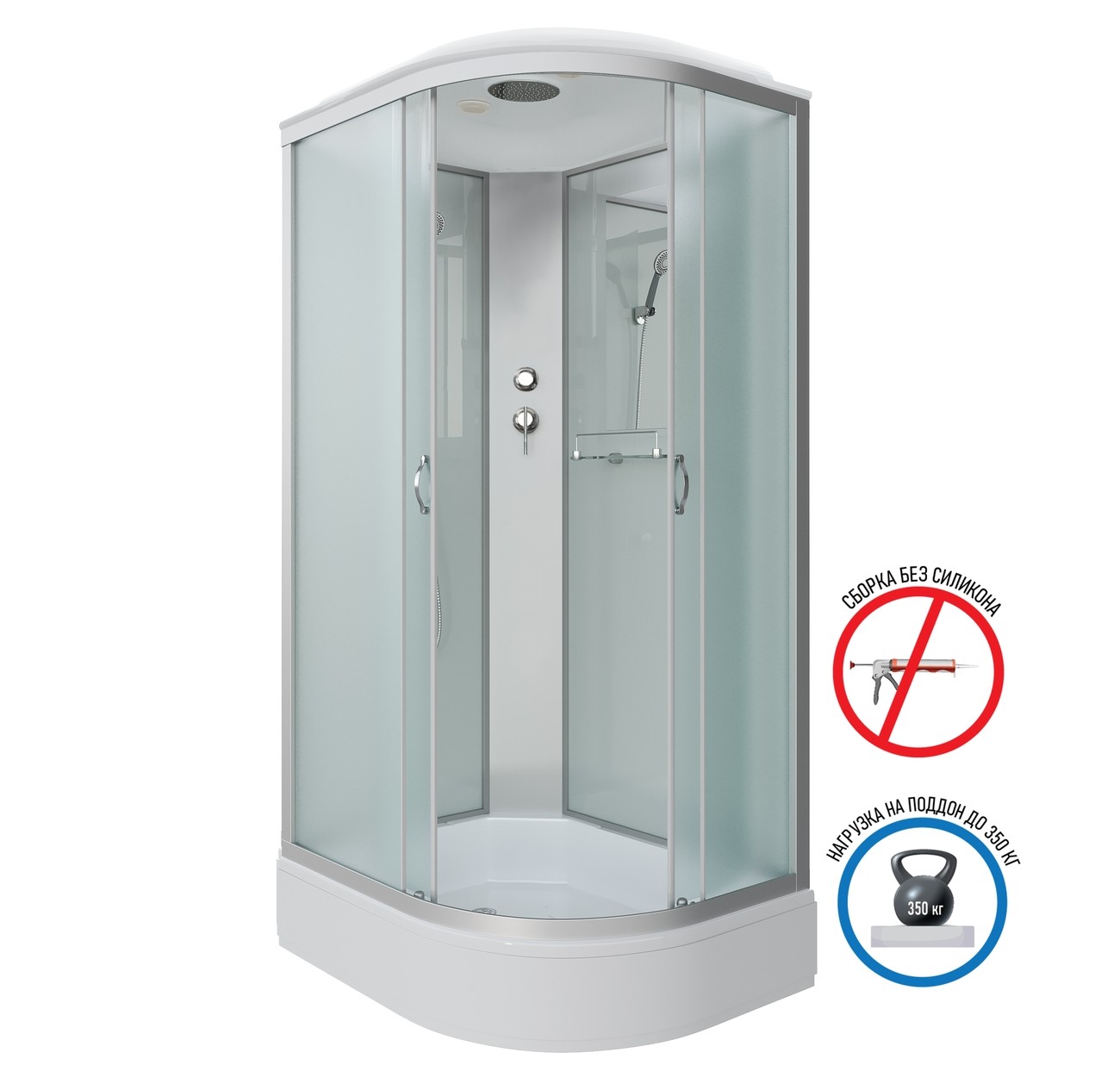 Душевая кабина Niagara Classic NG-33394-14L (130х90х215) средний поддон(26см),стекло матовое,4 места 