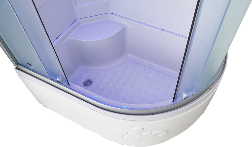 Душевой бокс Timo Standart T-5590, 90 x 90 см, c крышей, высокий поддон, стекла прозрачные, профиль хром 