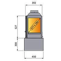 Печь LCI 5 GFR Table, стекло справа (Liseo Castiron) 