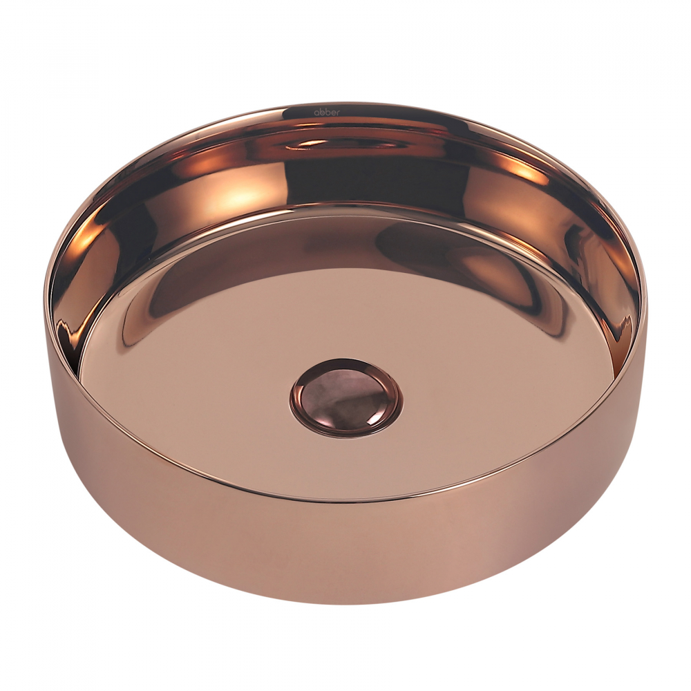 Раковина Abber Bequem AC2109RG 40 х 40 см, накладная, розовое золото 