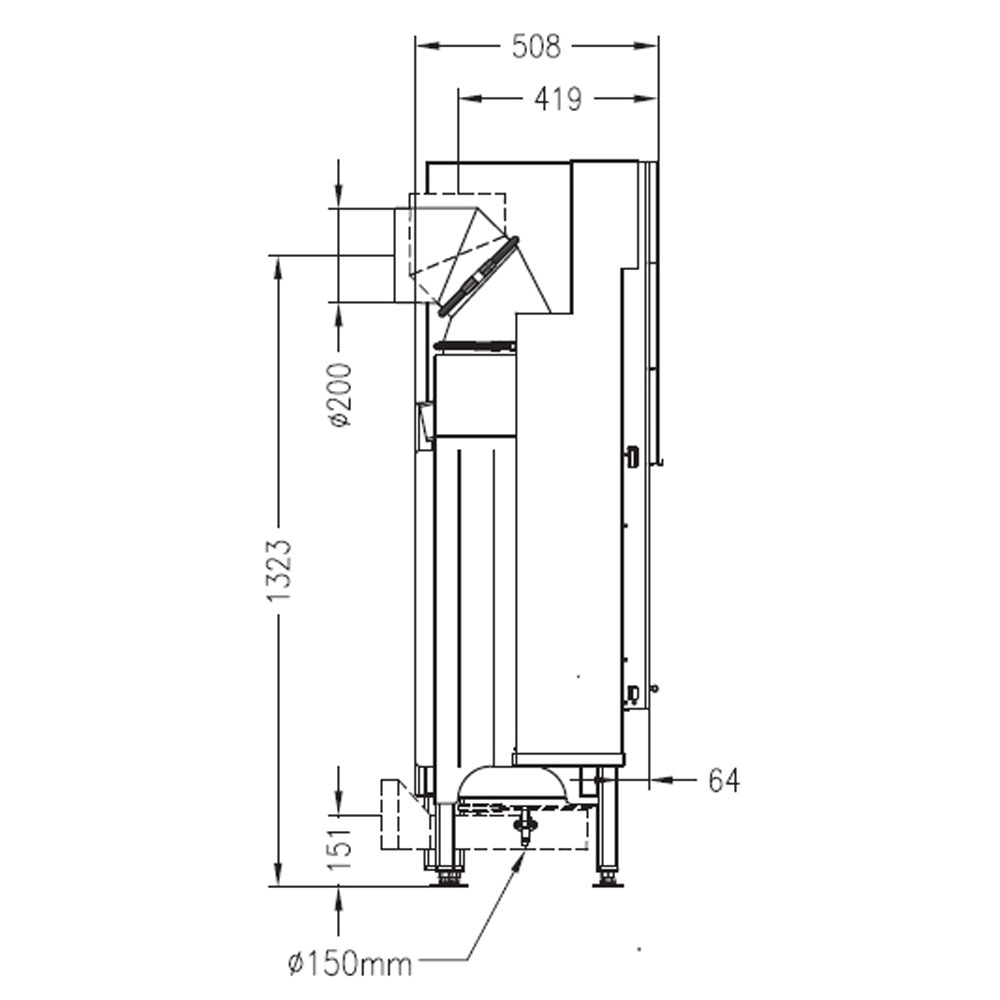 Каминная топка Palazzetti Sunny Fire 80 DX 