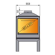 Печь LCI 5 GFL Stove, стекло слева (Liseo Castiron) 