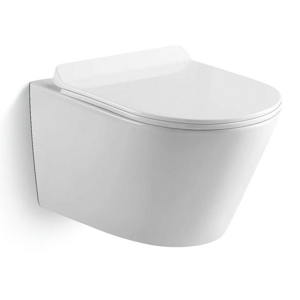Подвесной унитаз Black&White Universe W-703, безободковый 