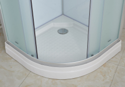 Душевая кабина Imwei XS-09FC, 90 x 90 см, средний поддон, стекла матовые, профиль серебристый 