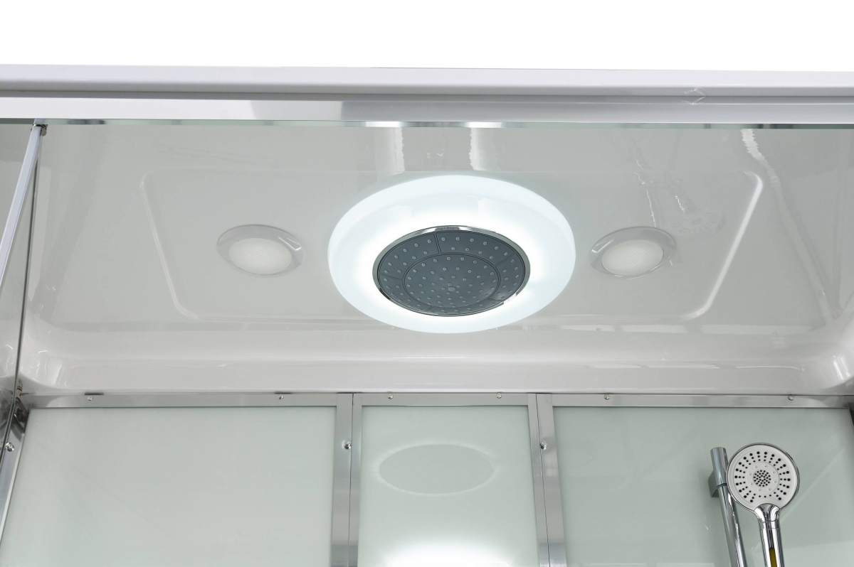 Душевой бокс AvaCan V5016LED 78258, 160 x 85 см, с крышей, LED подсветка, поддон высокий, стекло прозрачное, профиль хром 