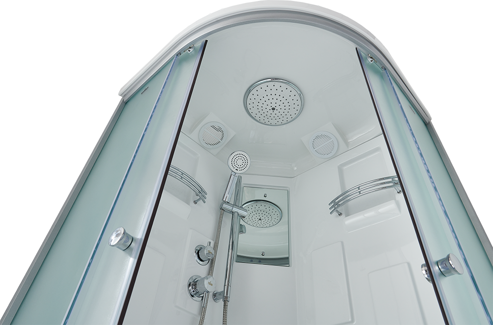 Душевой бокс Timo Standart T-5590 Г/М, 90 x 90 см, c крышей, с гидромассажем, высокий поддон, стекла прозрачные, профиль хром 