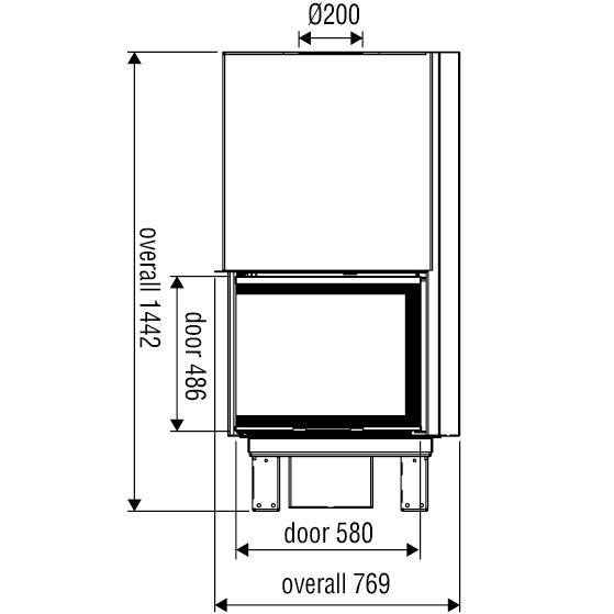 Каминная топка XP0080 LG (Axis) 