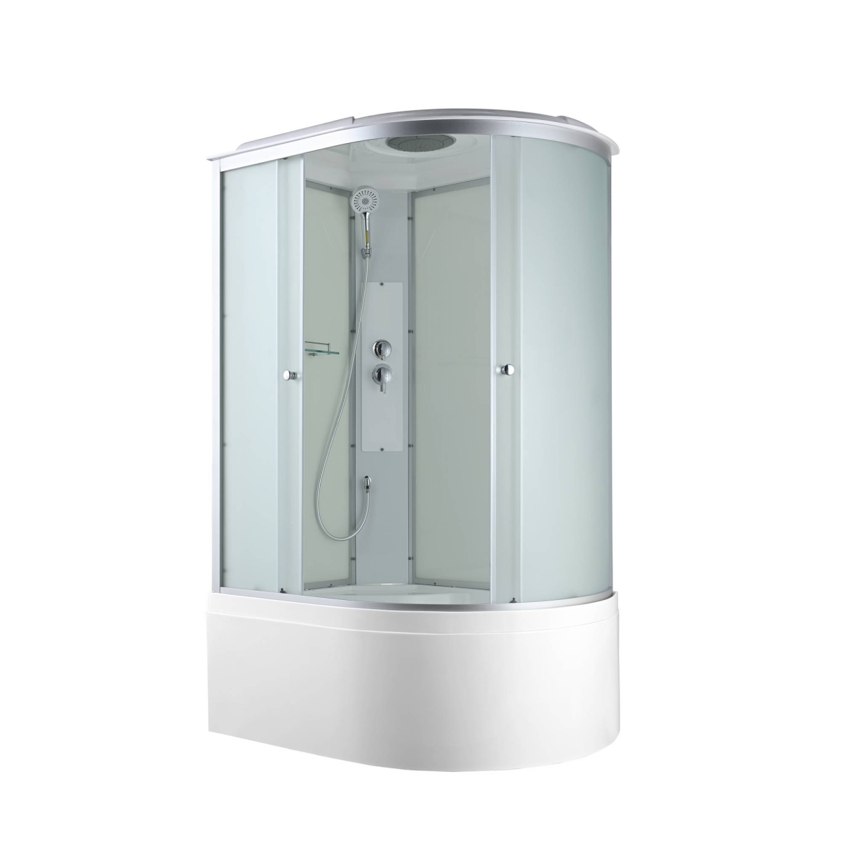 Душевая кабина AvaCan C5012L/C5012R 78334/78331, 120 x 80 см, с крышей, поддон высокий, левая/правая, стекло матовое, профиль хром 